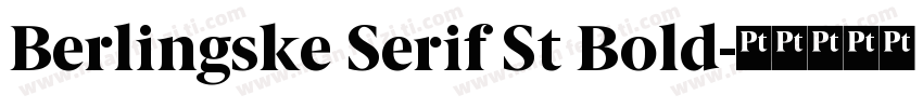 Berlingske Serif St Bold字体转换